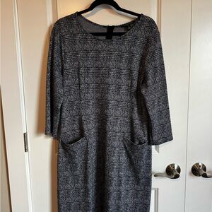 41 Hawthorn Navy Plaid Shift Dress